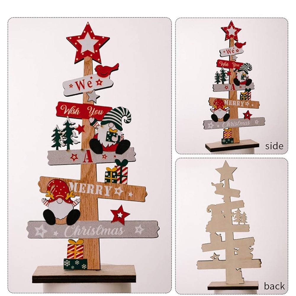 Wooden gnome Christmas tree decor